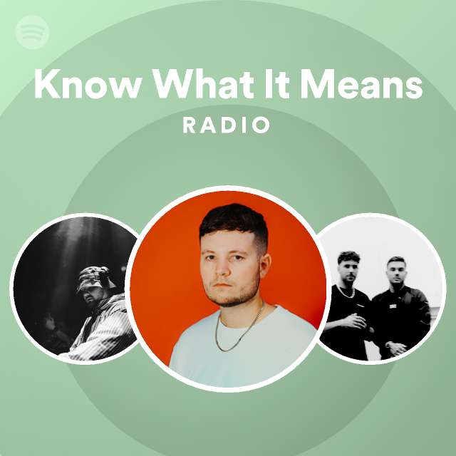 Know What It Means Radio playlist by Spotify Spotify